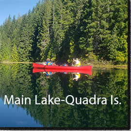 Canoeing Main Lake on Quadra Island